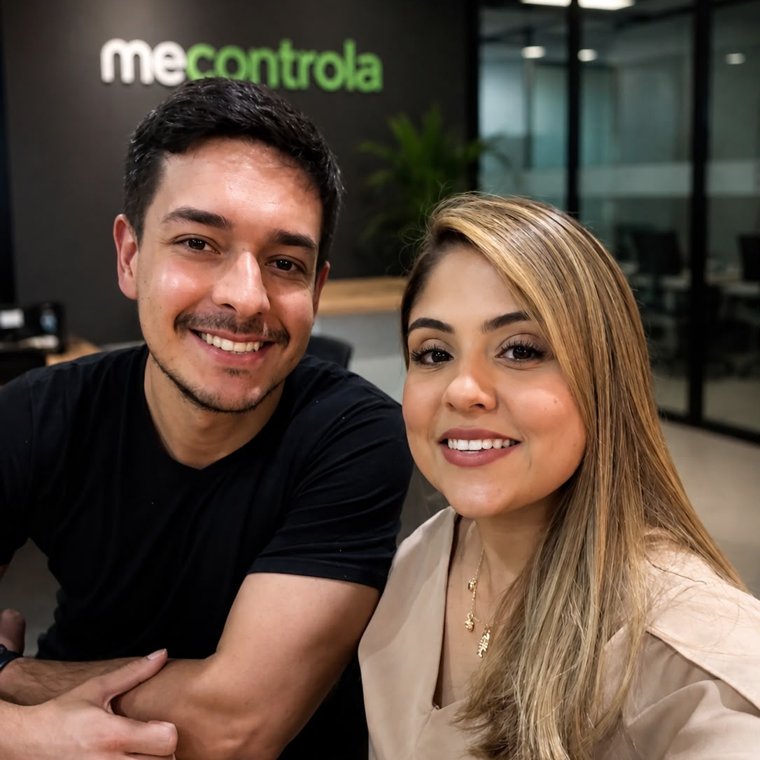 Stefany e Junior, fundadores do MeControla